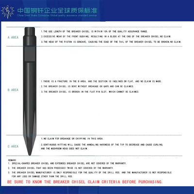 Excavator Hydraulic Rock Breaker Chisel Drill Rod For Construction Machinery